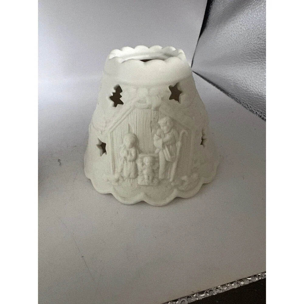 Vintage Dickson’s Ceramic Festive Starry Fairy Lamp Votive Candle Holder Xmas